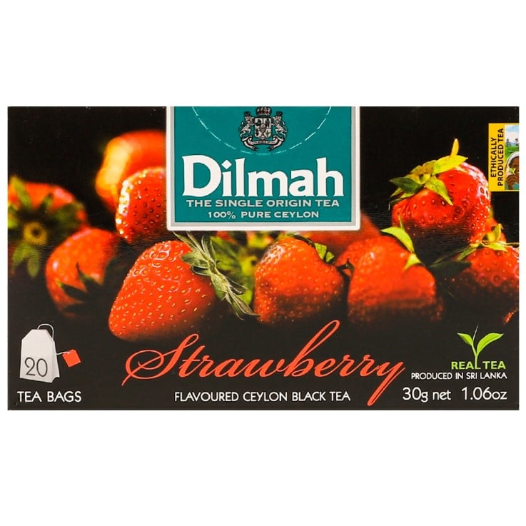 Чай черный Dilmah Клубника, 30 г (20 шт. х 1.5 г) (718984) - фото 2