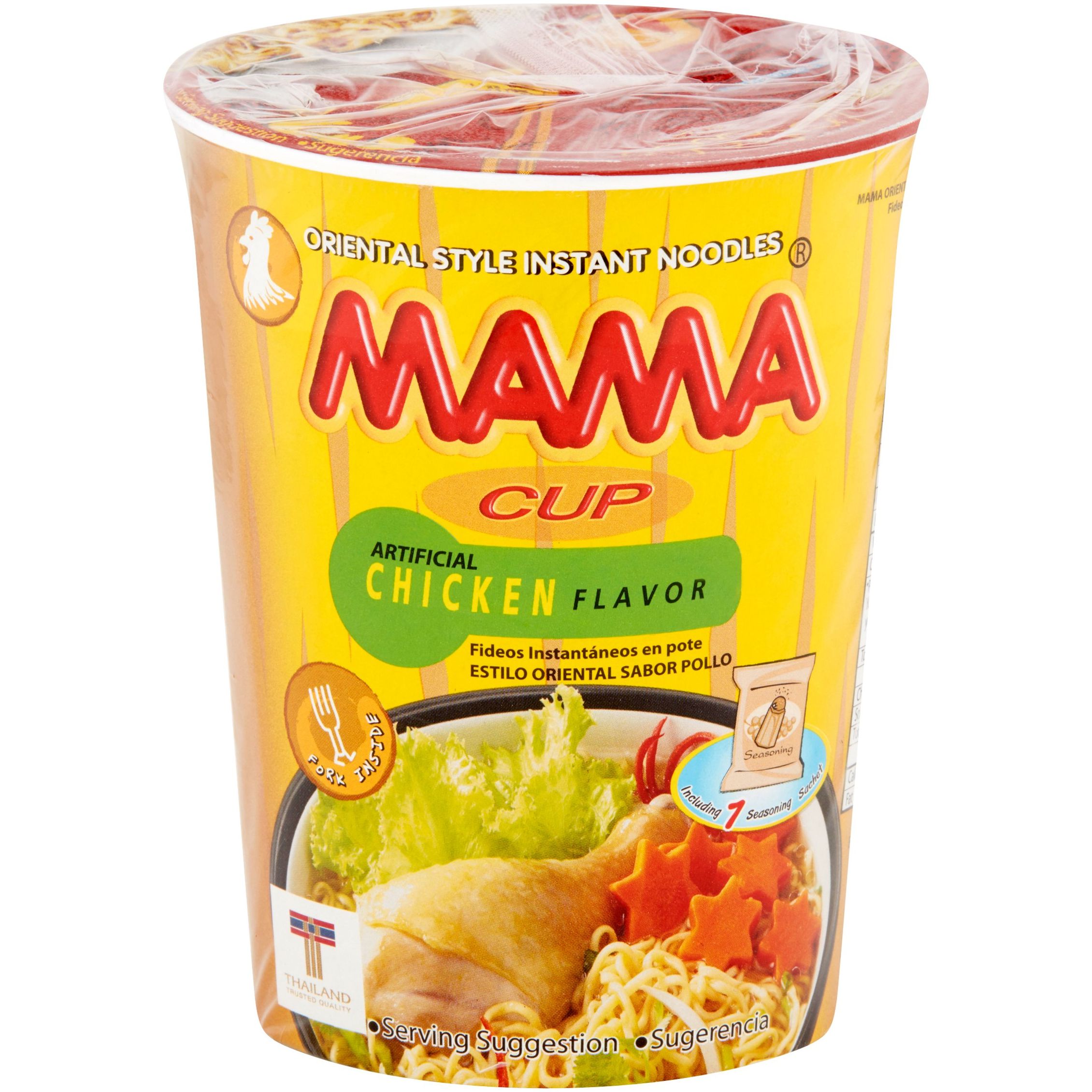 Лапша быстрого приготовления MAMA с курицей в стаканчике 70 г - фото 1