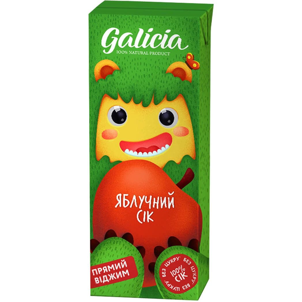Сок Galicia Яблочный неосветленный 200 мл (617507) - фото 1