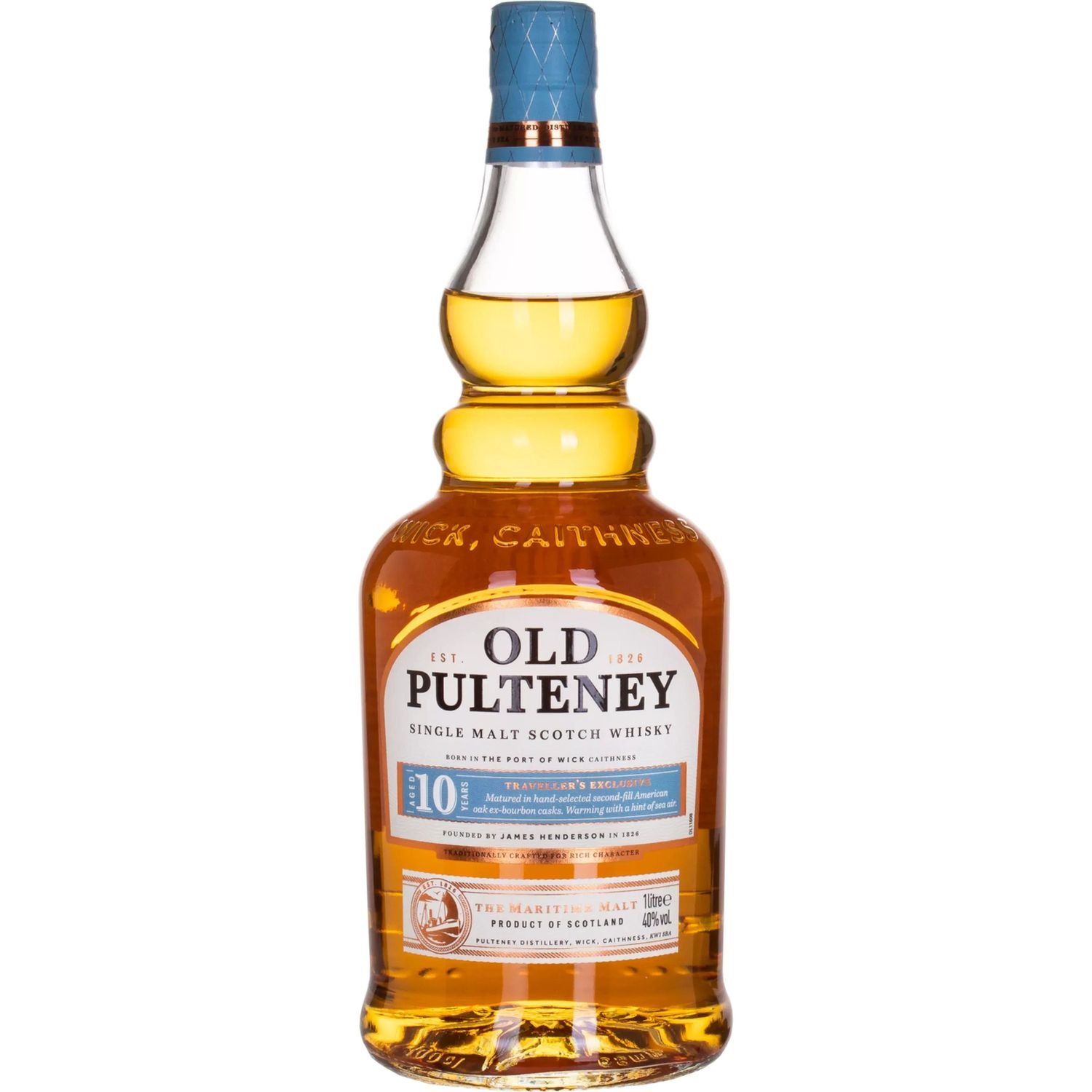 Віскі Old Pulteney 10 yo Single Malt Scotch Whisky 40% 1 л - фото 1