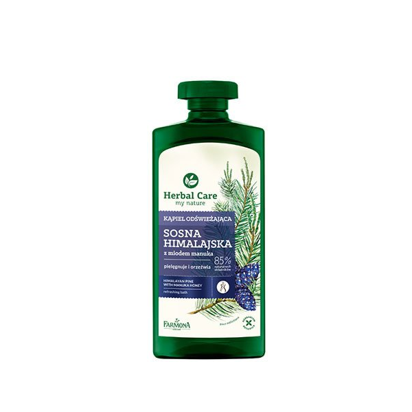 Освежающий гель-масло для ванны и душа Farmona Herbal Care Сосна + мед, 330 мл - фото 1