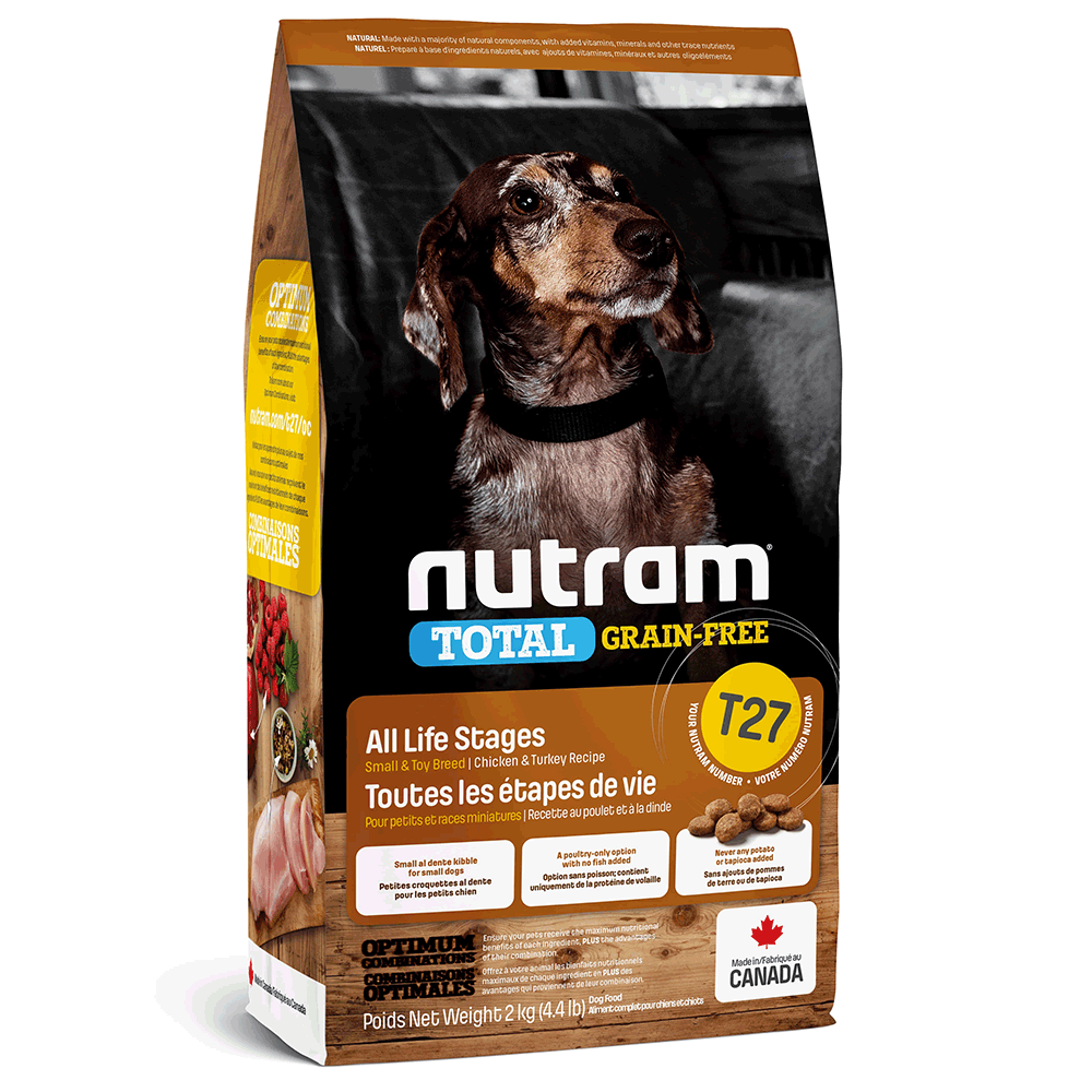 Сухий корм для собак дрібних порід Nutram - T27 індичка-курка, 2 кг (67714102598) - фото 1