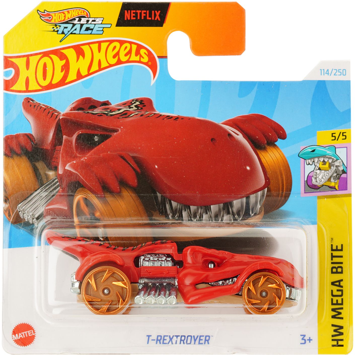 Базова машинка Hot Wheels HW Mega Bite T-Rextroyer червона (5785) - фото 1