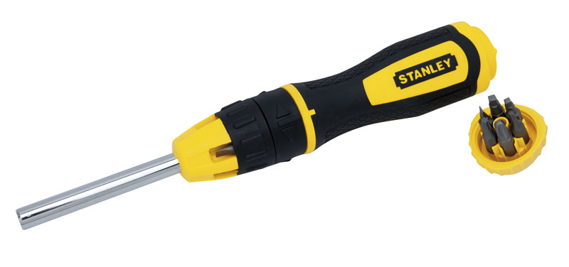 Викрутка Stanley Multibit бітотримач реверсний 1/4", 10 біт, SL, PH, PZ, SQ, Torx 11 предметів (0-68-010) - фото 5