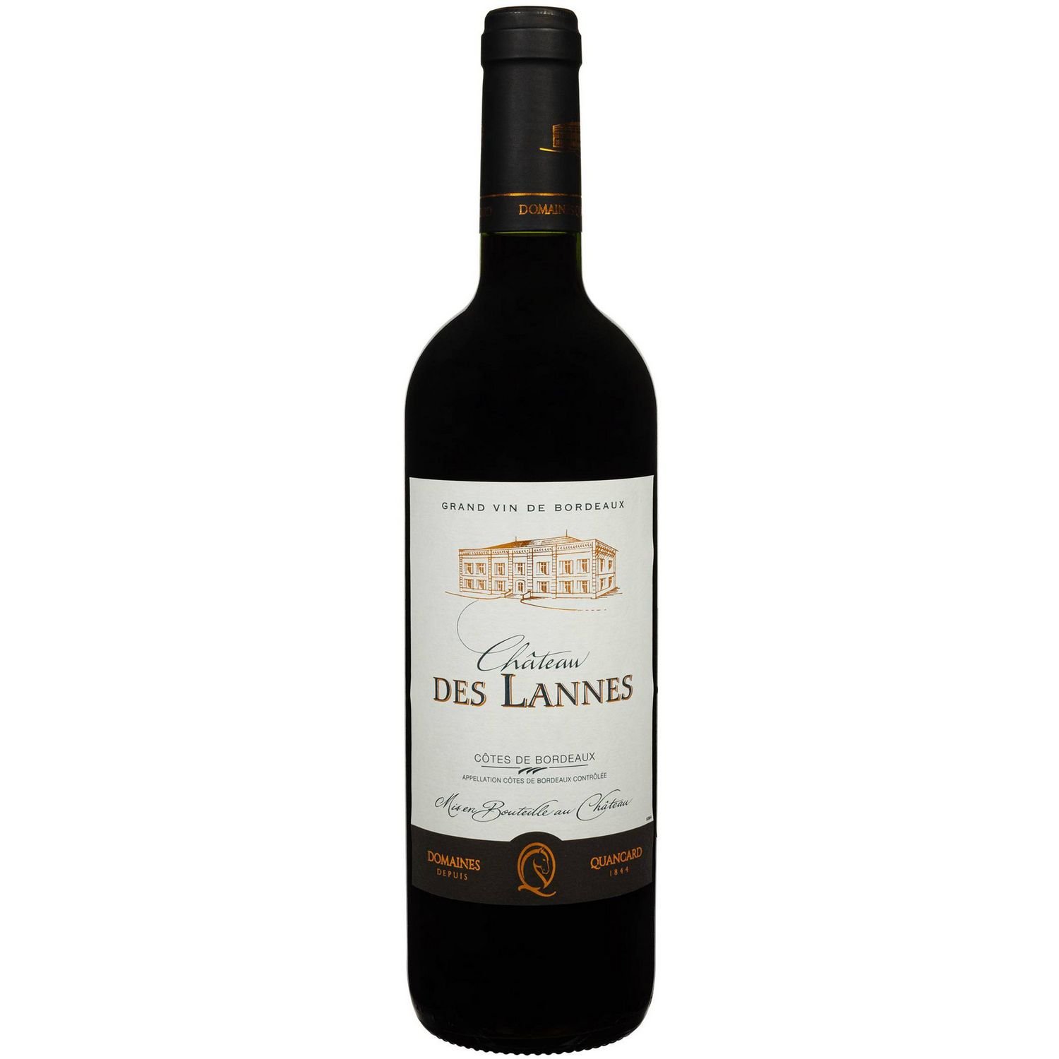 Вино Chateau Des Lannes Cotes De Bordeaux, красное, сухое, 0,75 л - фото 1