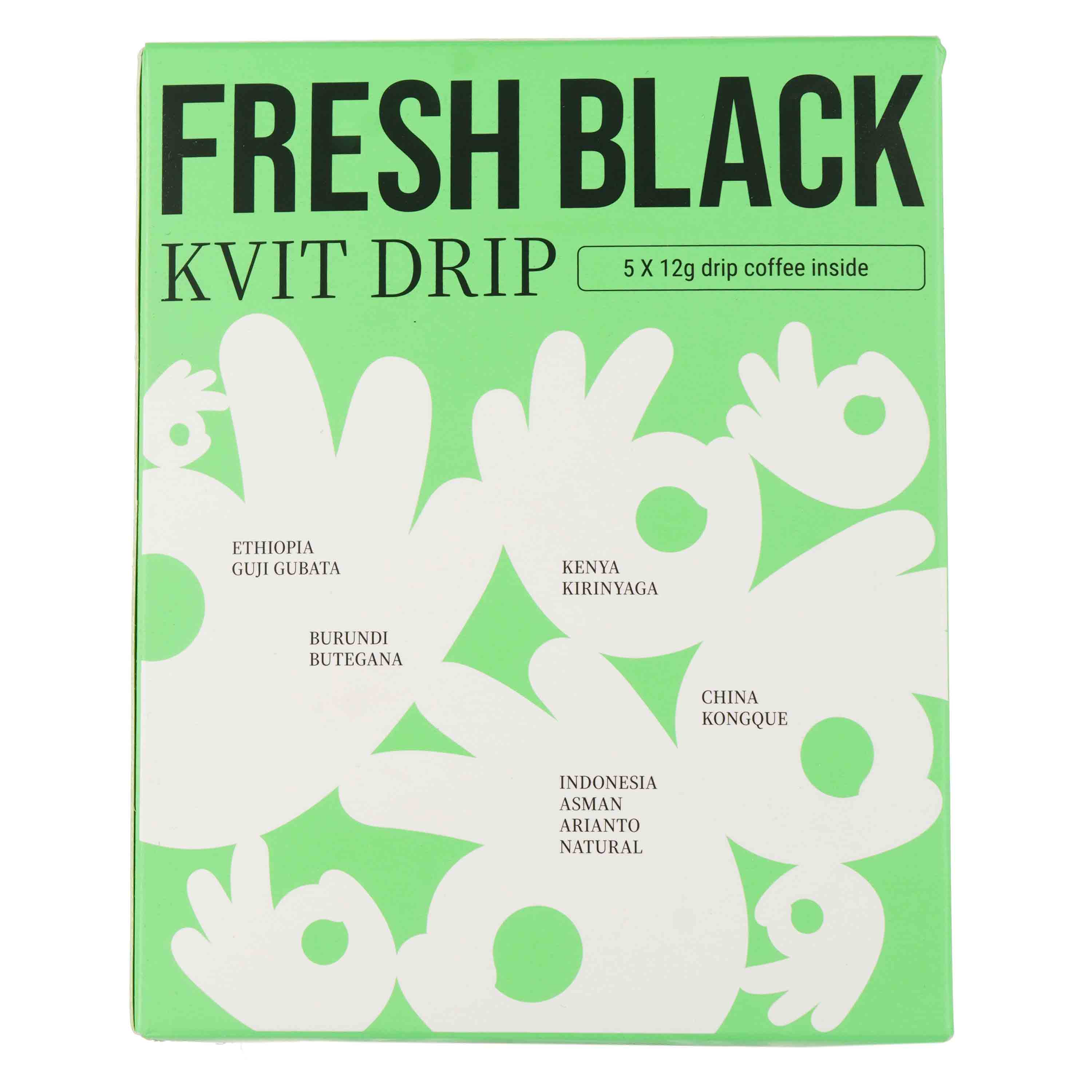Кофе в дрипах Fresh Black Drip Tape 60 г (5 шт. по 12 г) (4820205020865) - фото 1