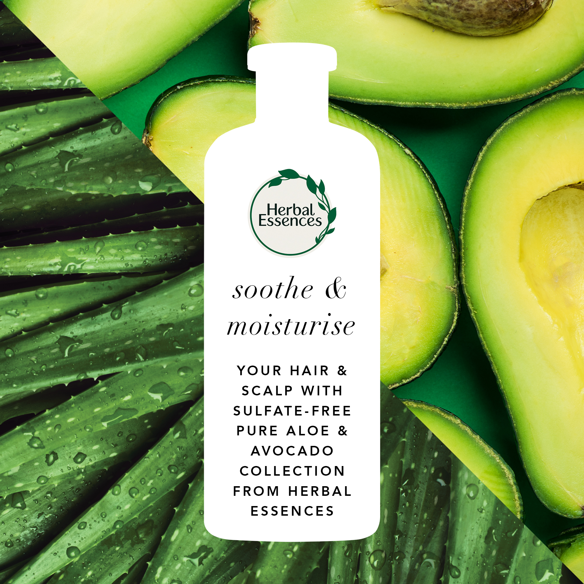 Безсульфатный бальзам-ополаскиватель Herbal Essences Алоэ и масло авокадо, для чувствительной кожи головы, 275 мл - фото 6