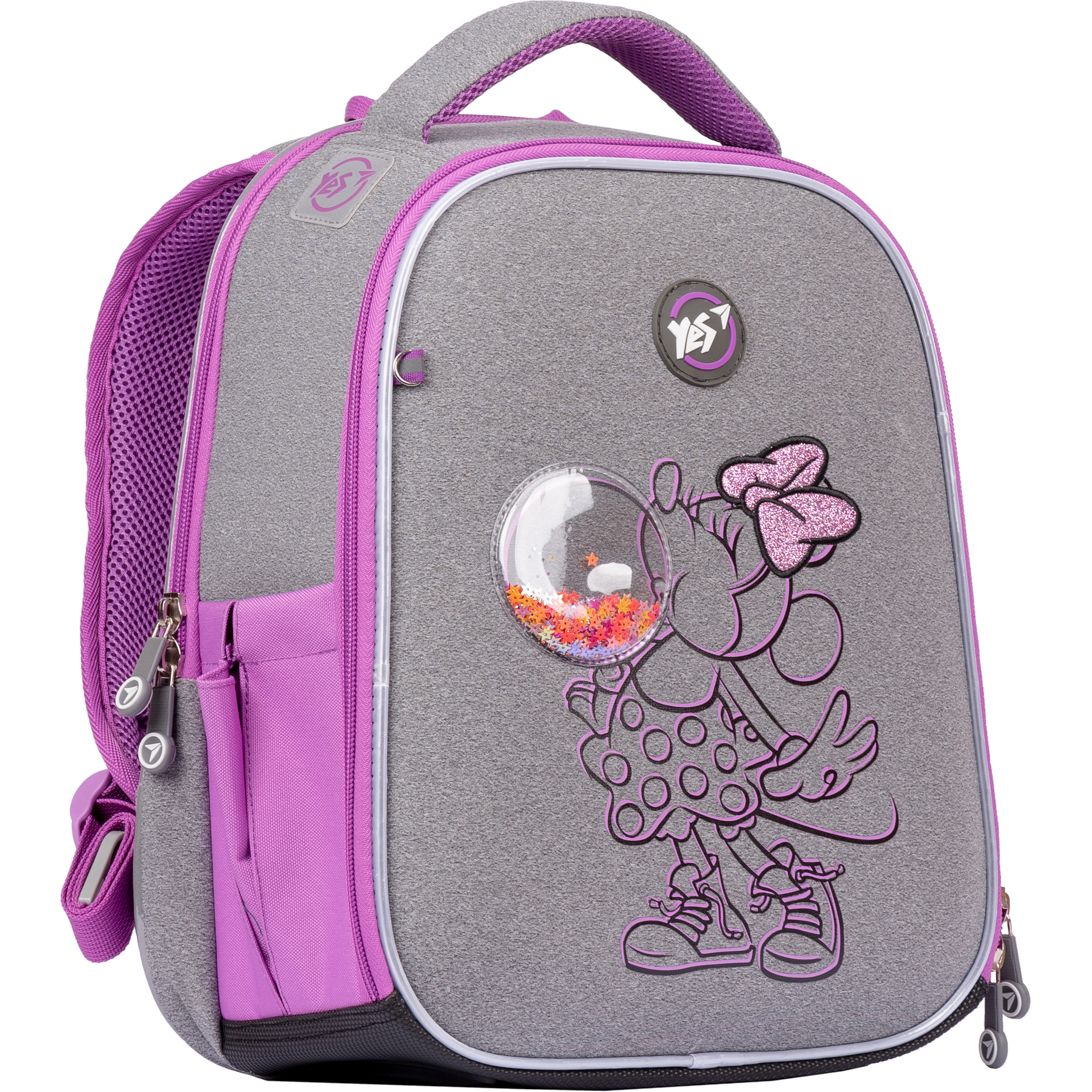 Рюкзак каркасний Yes H-100 Minnie Mouse, сірий з бузковим (552174) - фото 2