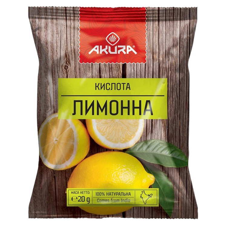 Лимонна кислота Akura 20 г - фото 1