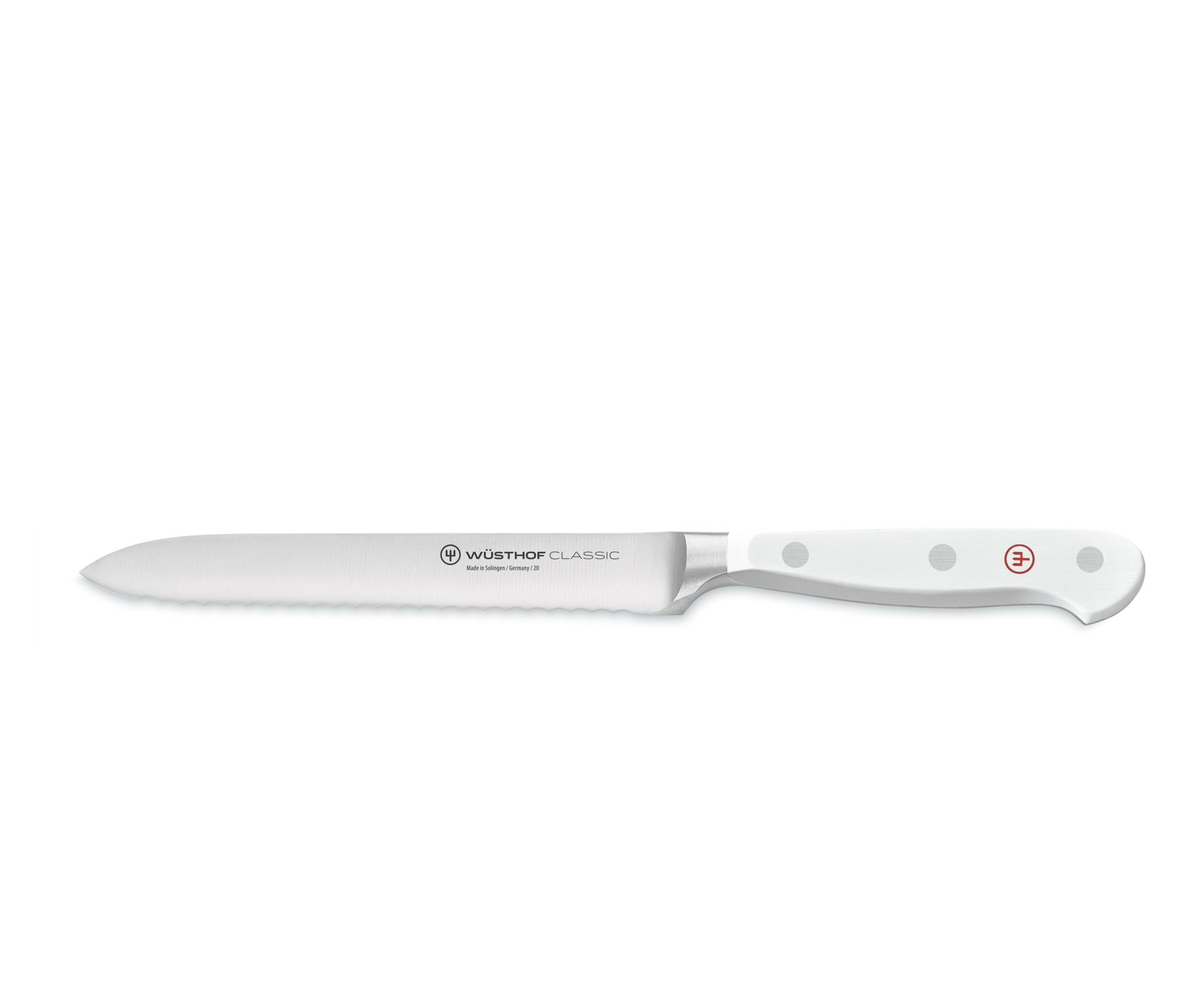 Блок з ножами, заточуванням та ножицями кухонними Wuesthof Classic White, 7 предметів (1090270601) - фото 5