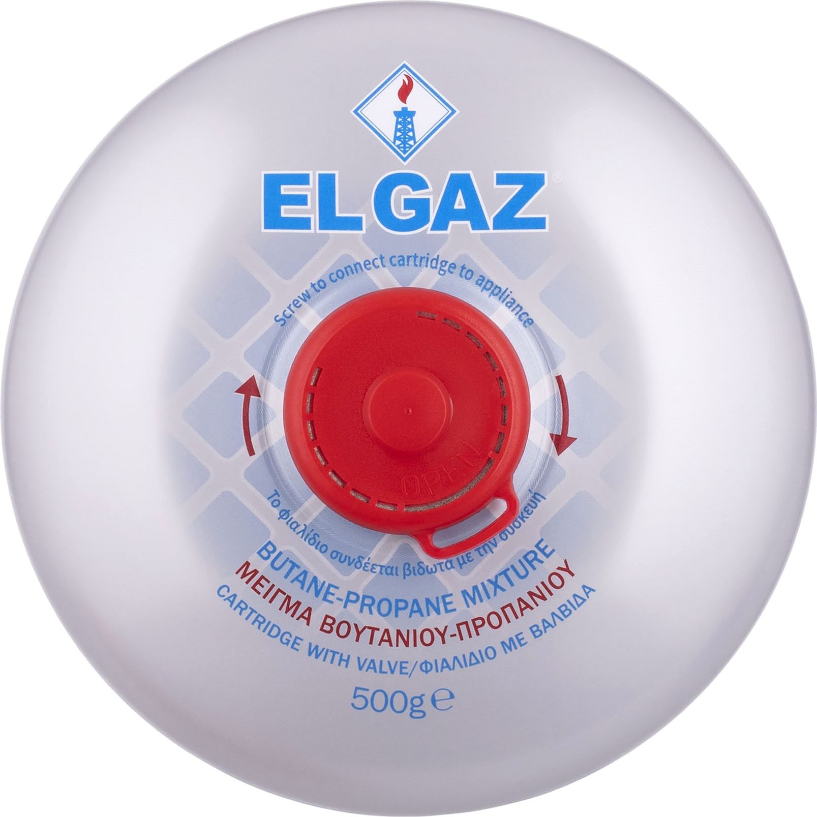 Баллон-картридж газовый EL GAZ ELG-800 с двухслойным клапаном бутан 500 г (104ELG-800) - фото 2