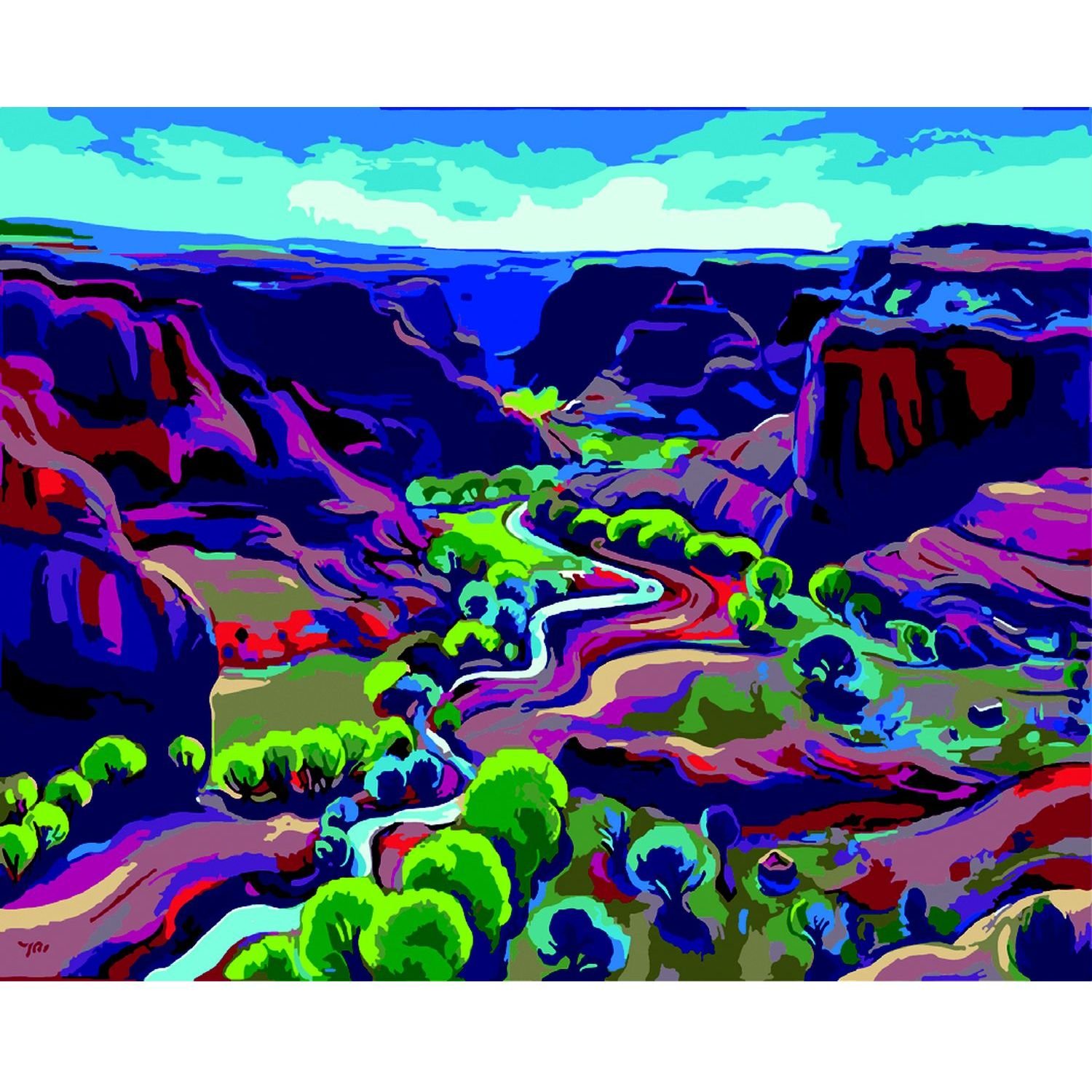 Картина по номерам ZiBi Art Line Цветной каньон 40х50 см (ZB.64109) - фото 1