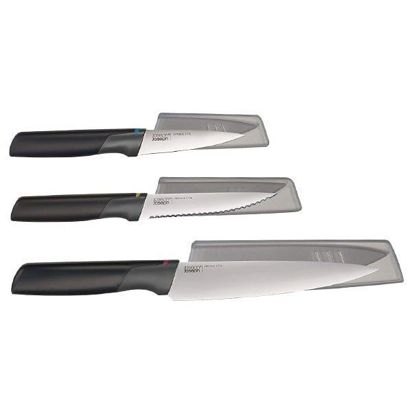 Набір кухонних ножів у чохлах Joseph Joseph Elevate, 3 предмети, чорний (10528) - фото 2