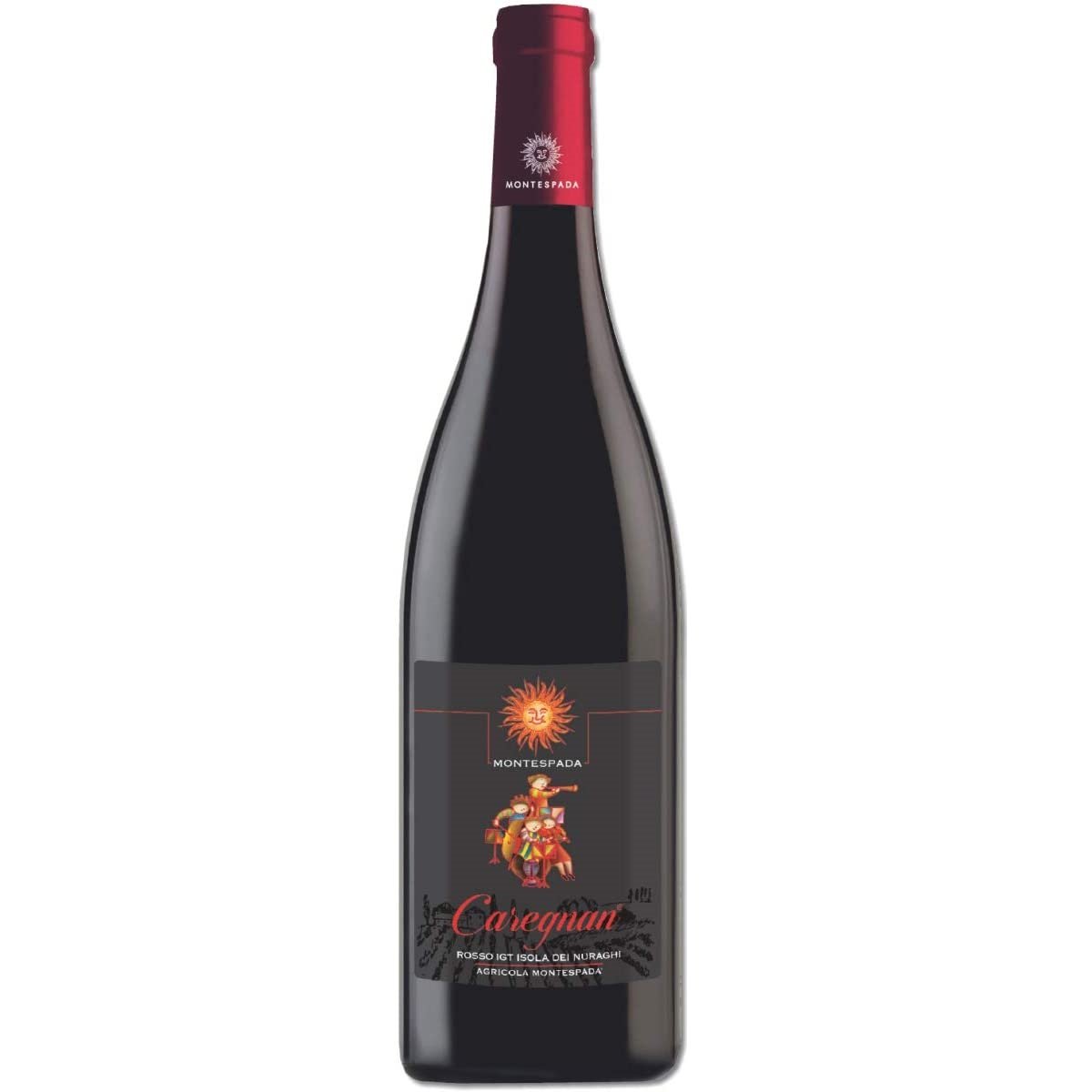 Вино Montespada Caregnan IGT 2016, красное, сухое, 13%, 0,75 л - фото 1