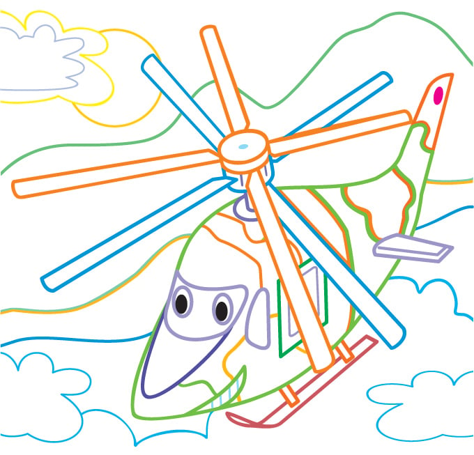 Волшебная раскраска Кристал Бук Самолеты и вертолеты, с секретом, 8 страниц (F00027825) - фото 3