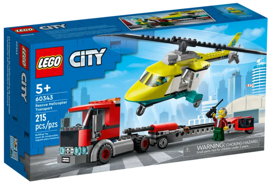 Конструктор LEGO City Грузовик для спасательного вертолета, 215 деталей (60343) - фото 2