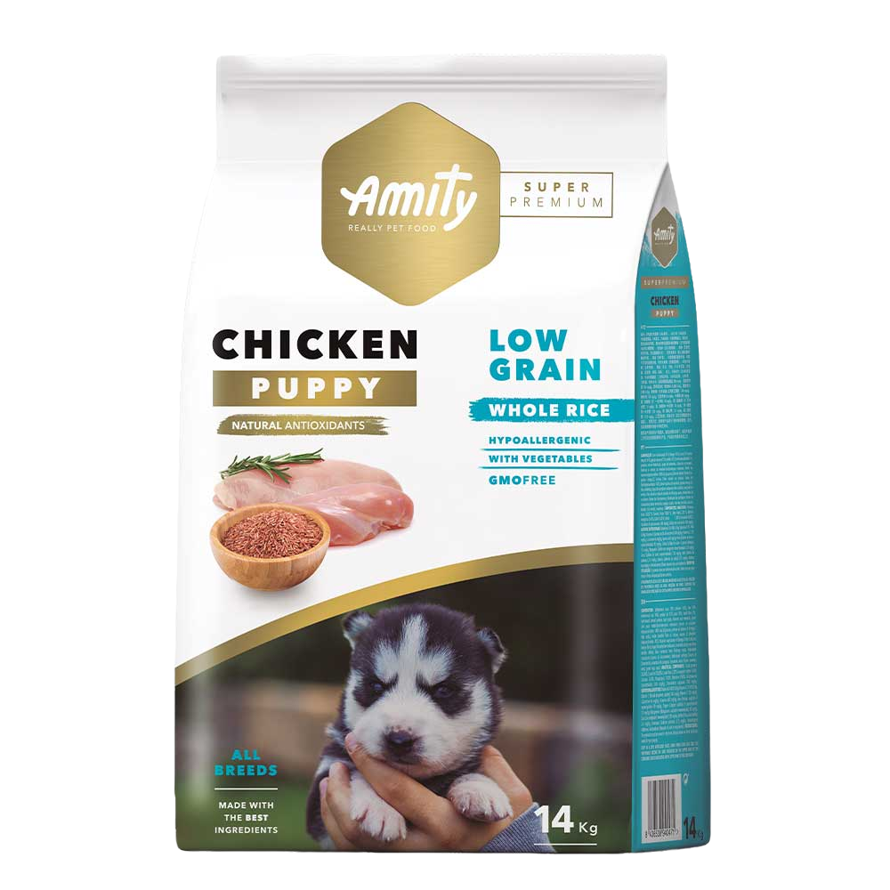 Сухой корм для щенков всех пород Amity Super Premium Puppy, с курицей, 14 кг (627 PUP 14 KG) - фото 1