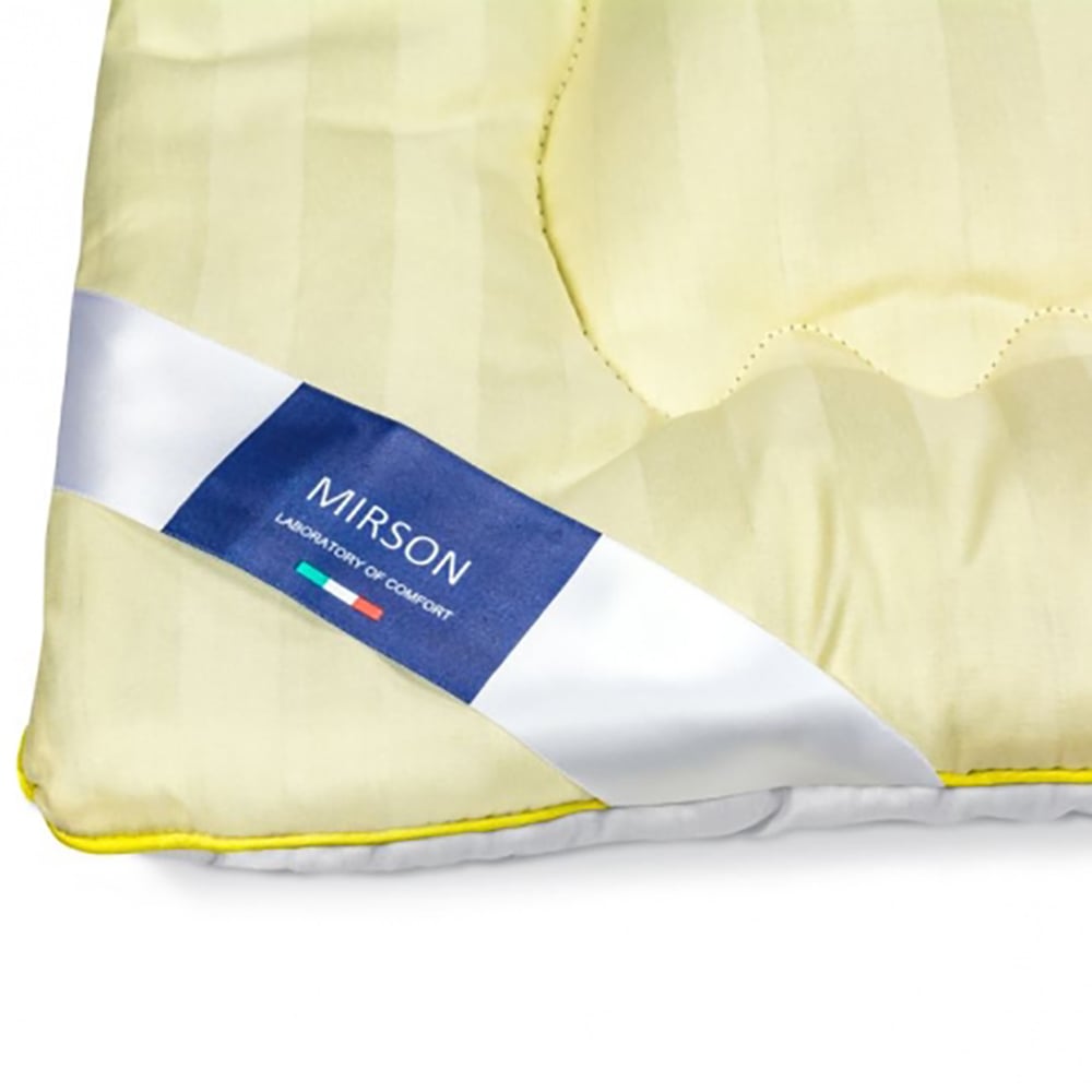 Одеяло антиаллергенное MirSon Carmela Hand Made EcoSilk №0555, зимнее, 155x215 см, желто-белое - фото 5