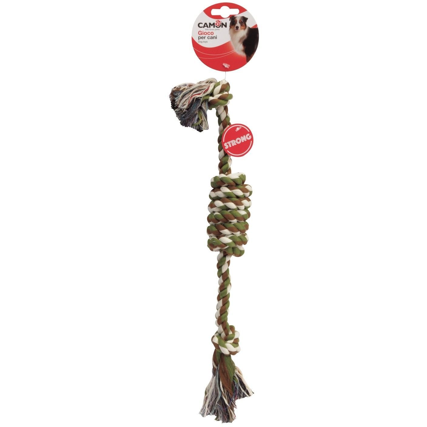 Іграшка для собак Camon мотузка з великим вузлом, 44 см - фото 1