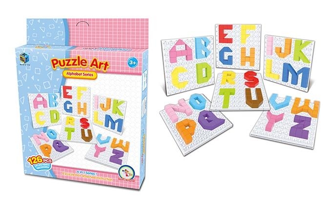 Пазл-мозаїка Same Toy Puzzle Art Alphabet series, 126 елементів (5990-3Ut) - фото 2