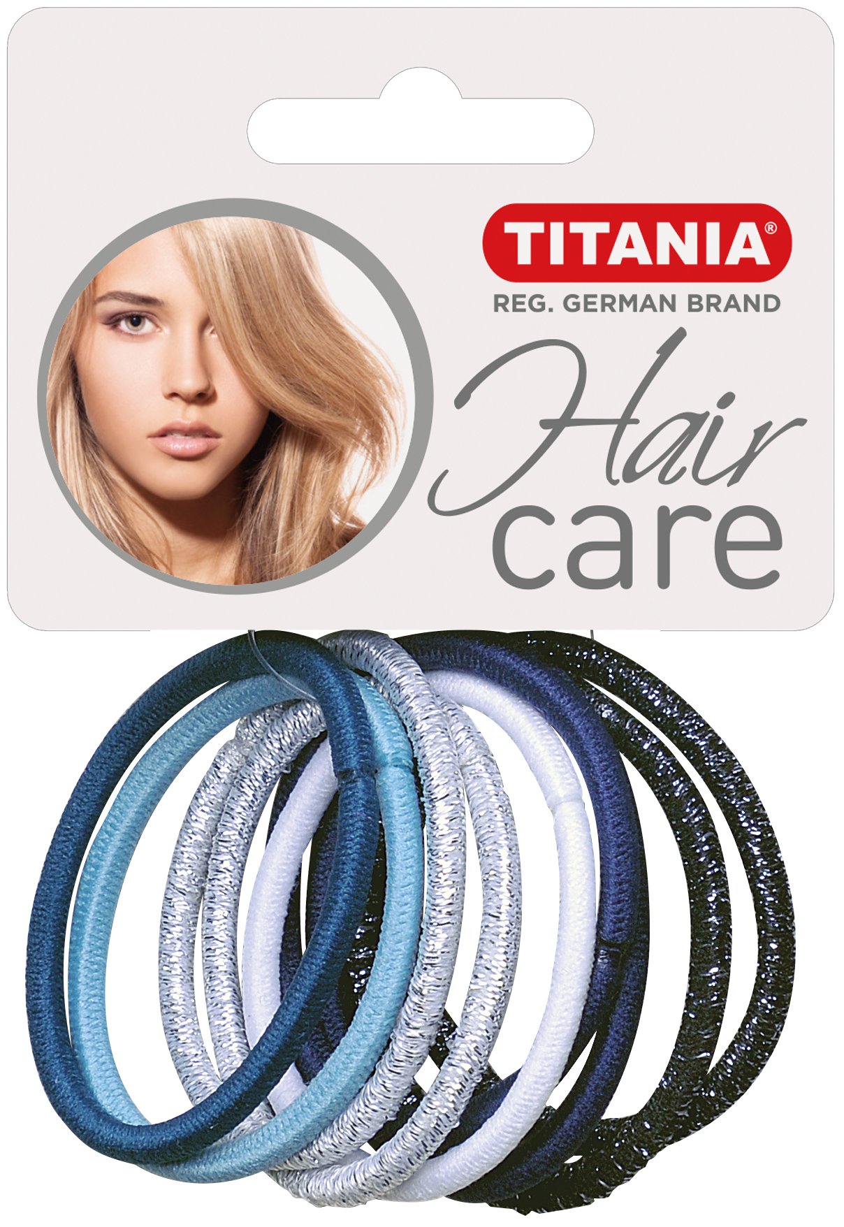 Набір різнокольорових резинок для волосся Titania, 9 шт, 4,5 см (7817) - фото 1