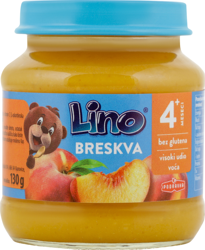 Пюре фруктовое Lino Персик и яблоко, 130 г - фото 1