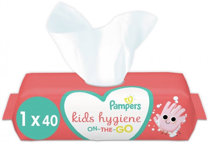 Детские влажные салфетки Pampers Kids Hygiene On-The-Go, 40 шт. - фото 2