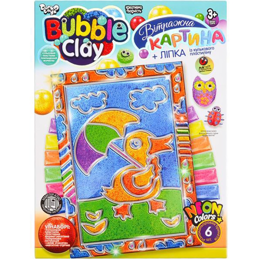 Набор креативного творчества Danko Toys Bubble Clay BBC-02-01U…-06U витражная картина Утка - фото 1