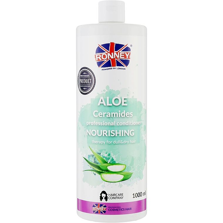 Кондиционер для тусклых и сухих волос Ronney Professional Nourshing Aloe Ceramides 1 л - фото 1