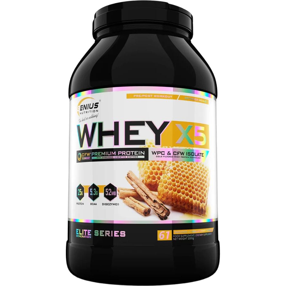 Протеїн Genius Nutrition Whey-X5 Vanilla Honey 2 кг - фото 1