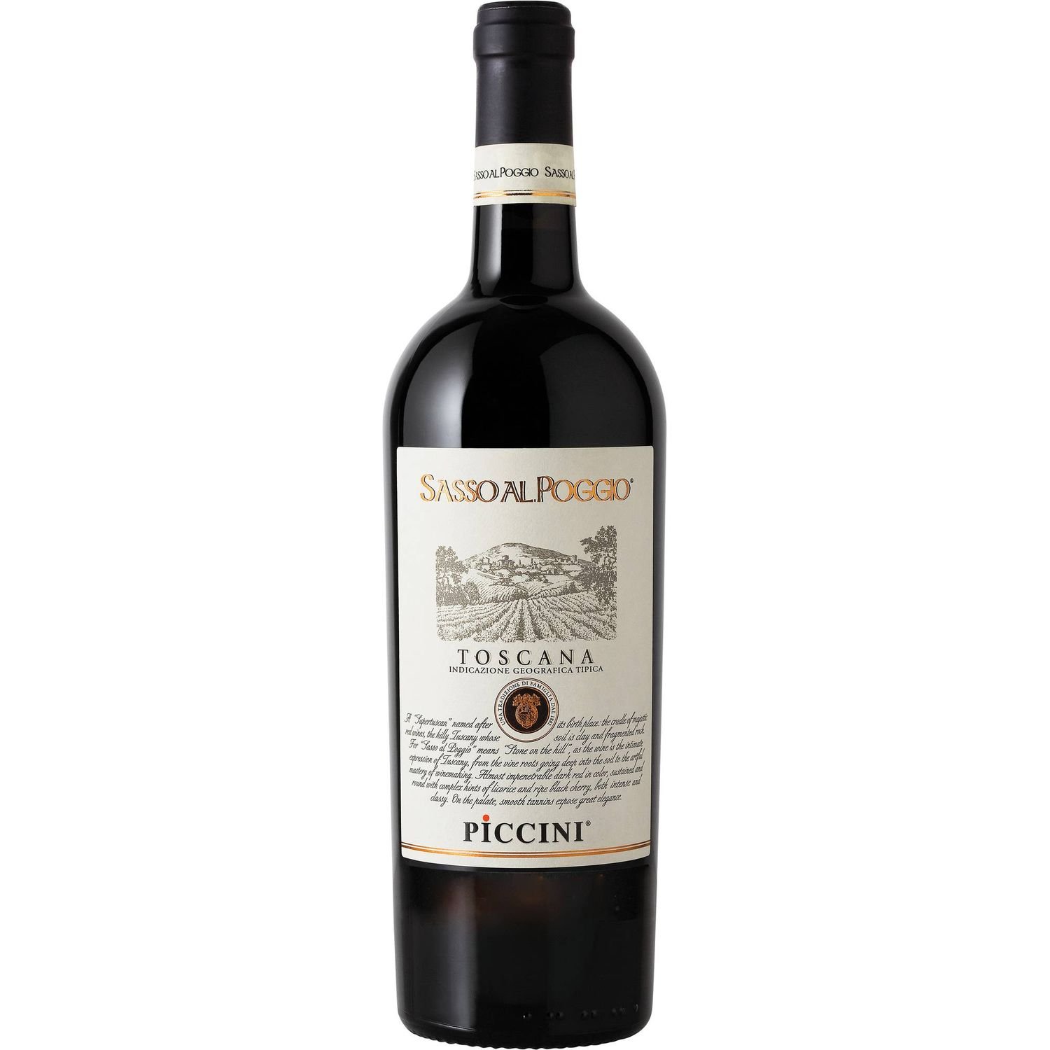 Вино Piccini Sasso Al Poggio Tuscany IGT, красное, сухое, 0,75 л (434069) - фото 1