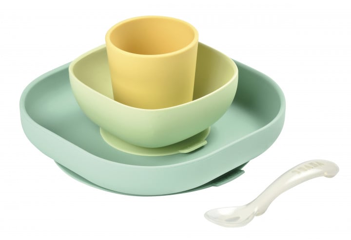 Набор силиконовой посуды Beaba Babycook, 4 предмета, желтый (913436) - фото 1