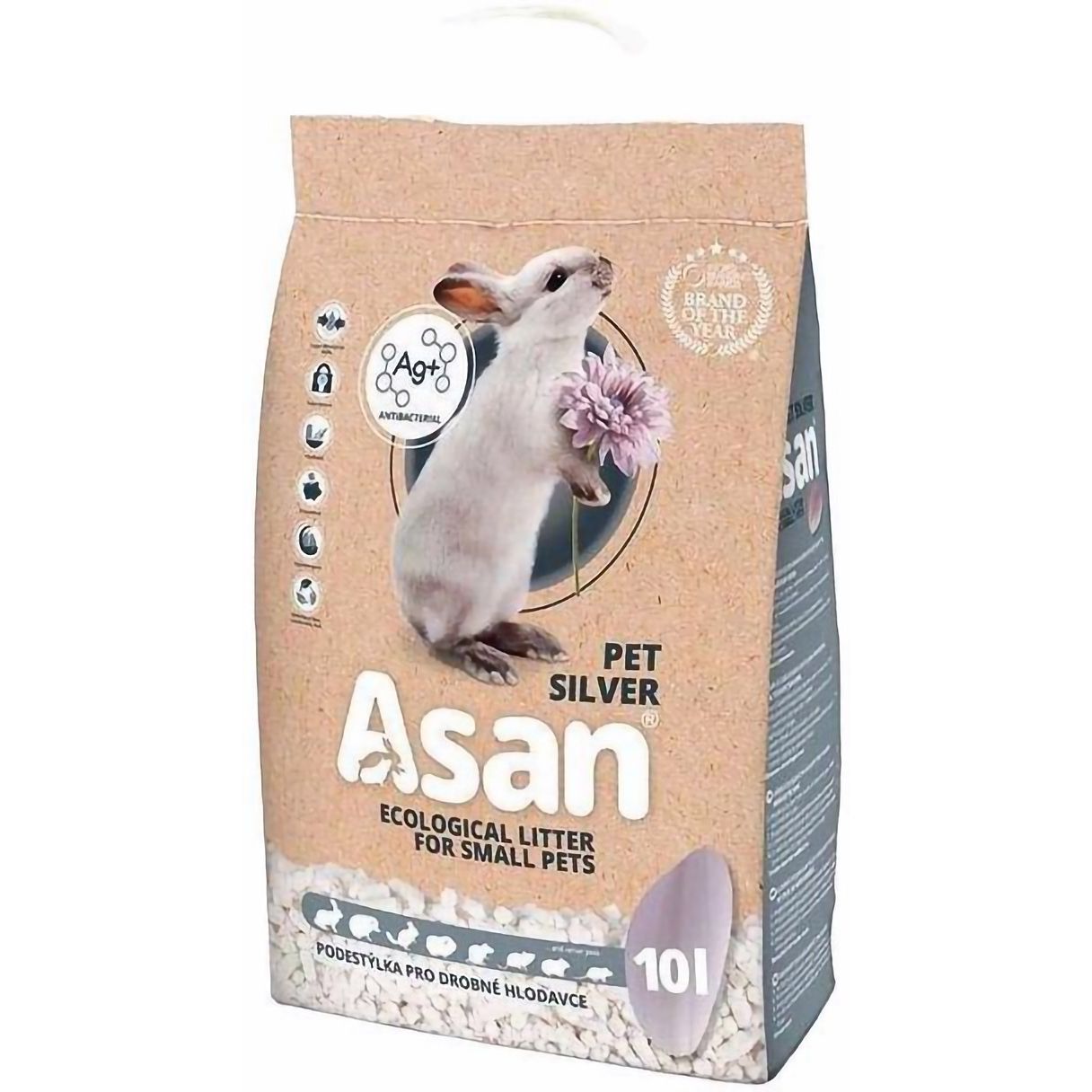 Экологический наполнитель Asan Pet Silver для карликовых кроликов и ...