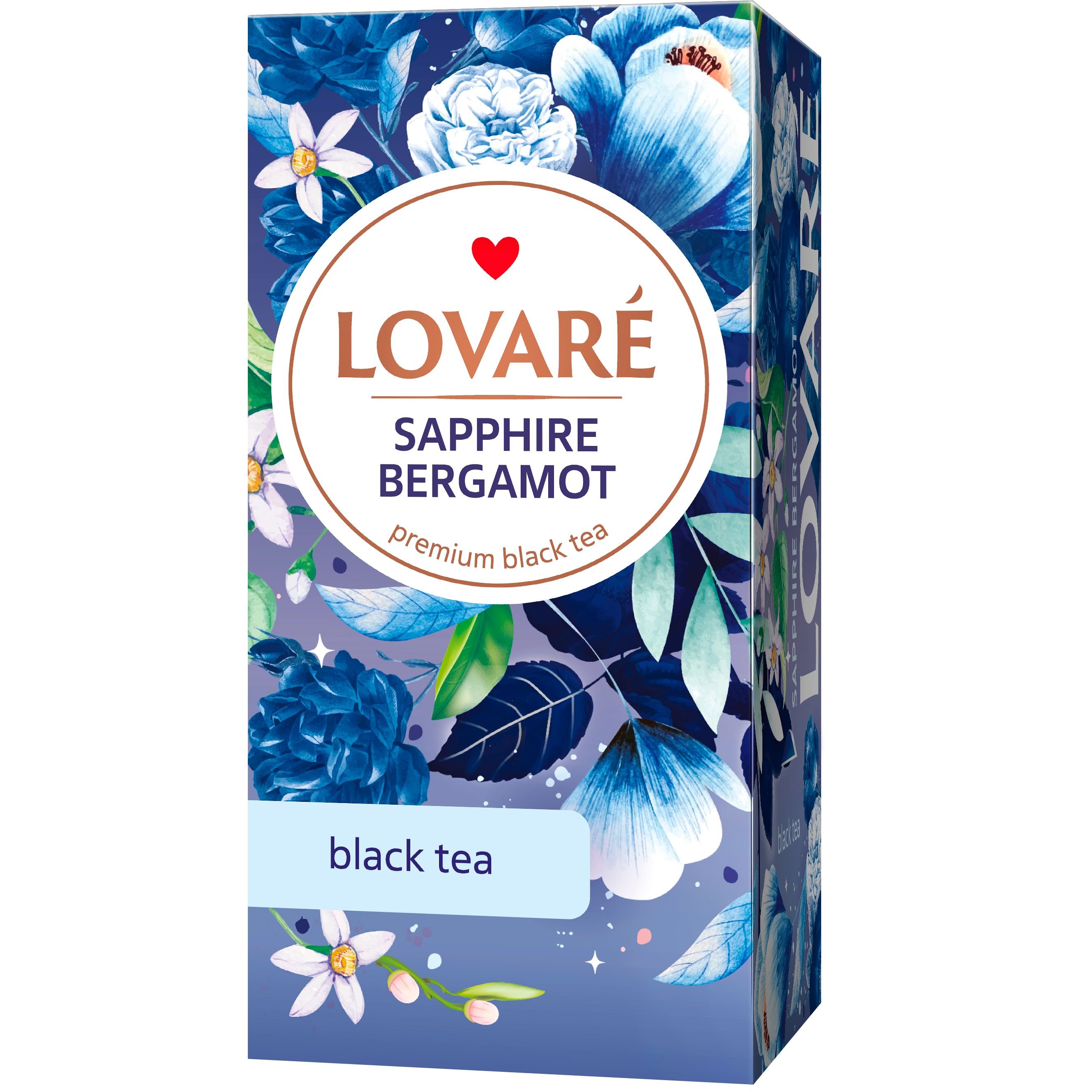 Чай черный Lovare Sapphire Bergamot 48 г (24 шт. х 2 г) - фото 1