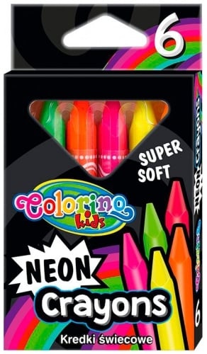 Восковые карандаши Colorino Neon Jumbo, 6 цветов (92050PTR) - фото 1