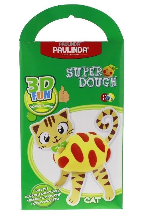 Маса для ліплення Paulinda Super Dough 3D Fun Кіт (PL-081284) - фото 1