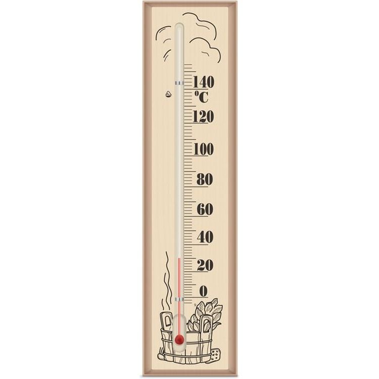 Термометр для сауны и бани Стеклоприбор Сауна, бежевый (300109) - фото 1