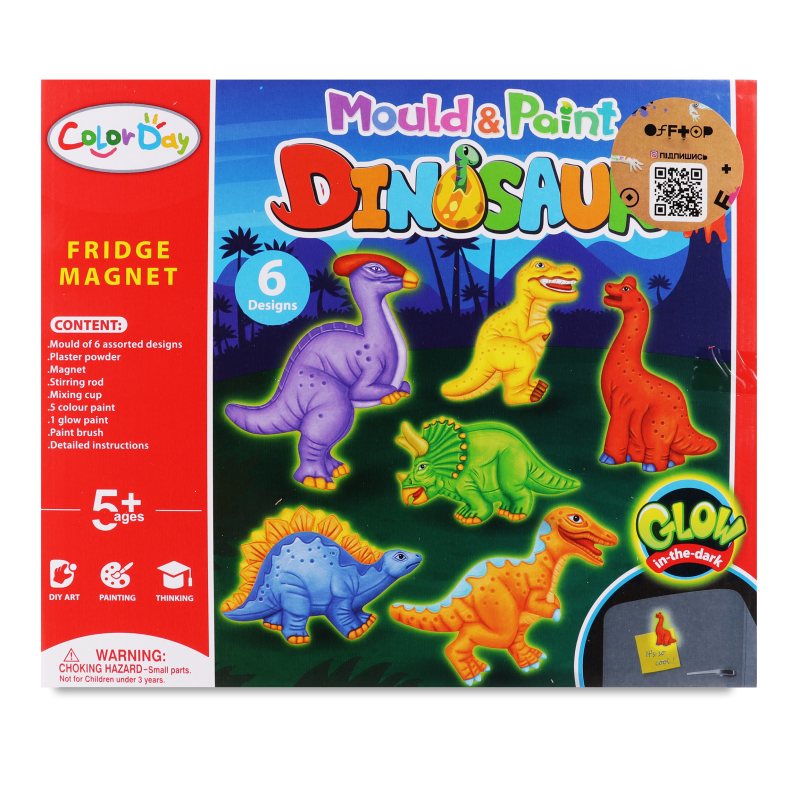 Набор детского творчества Offtop магниты Динозавры (860215) - фото 1