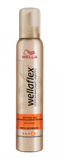 Мусс для волос Wellaflex Контроль над непослушными волосами Экстрасильной фиксации, 200 мл - фото 1