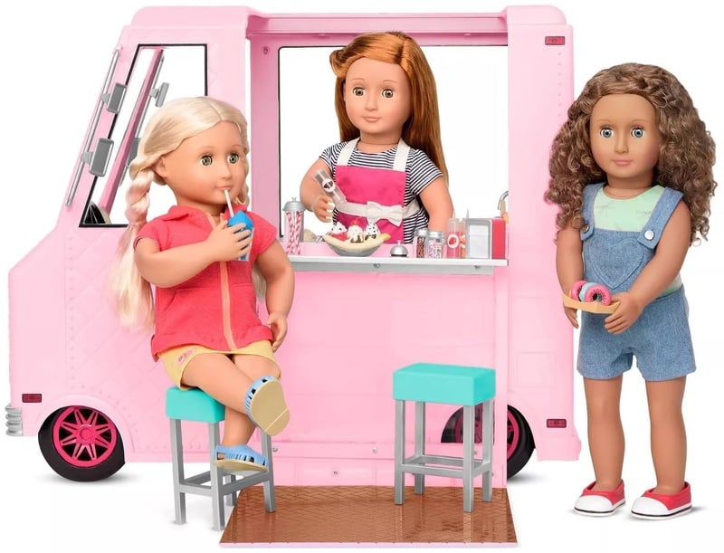 Транспорт для ляльок Our Generation Фургон з морозивом та аксесуарами, рожевий (BD37363Z) - фото 2