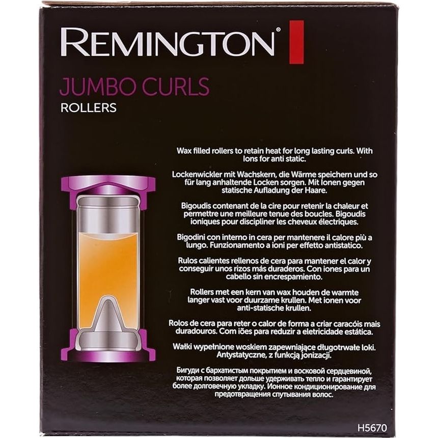 Термобигуди Remington Jumbo Curls H5670 розовые 12 шт. - фото 4