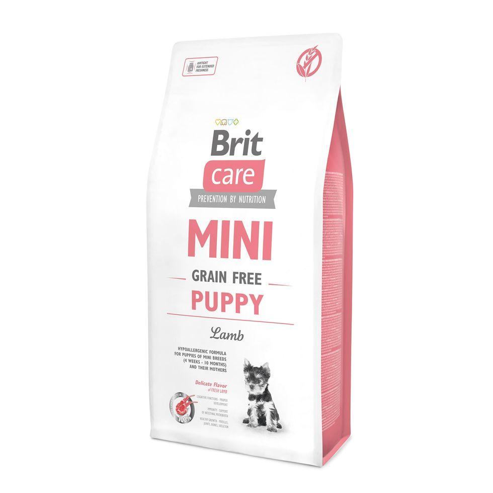 Сухой корм для щенков и кормящих собак мелких пород Brit Care GF Mini Puppy, с ягненком, 2 кг - фото 1