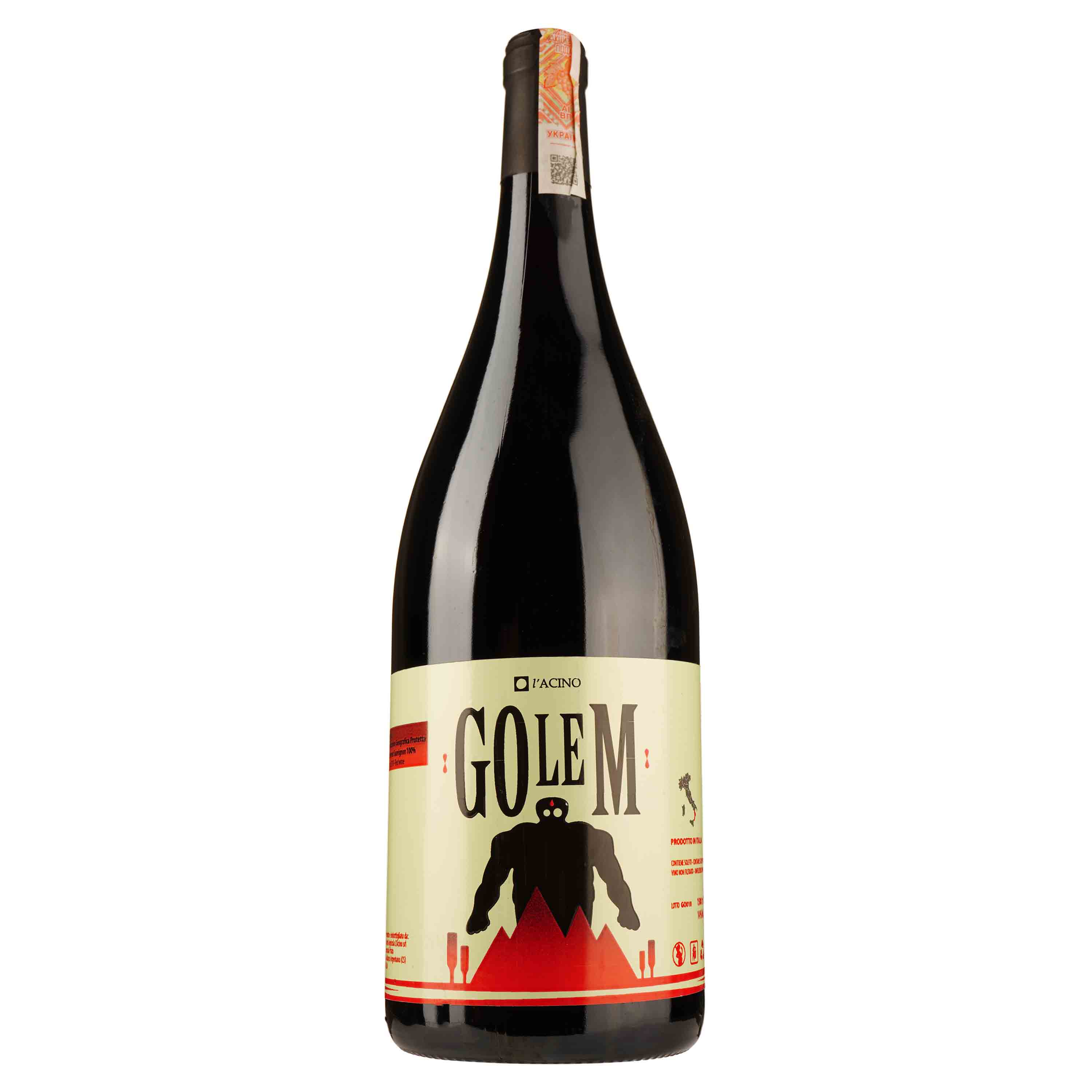 Вино L'Acino Golem 2010 IGT, красное, сухое, 14%, 1,5 л (890031) - фото 1
