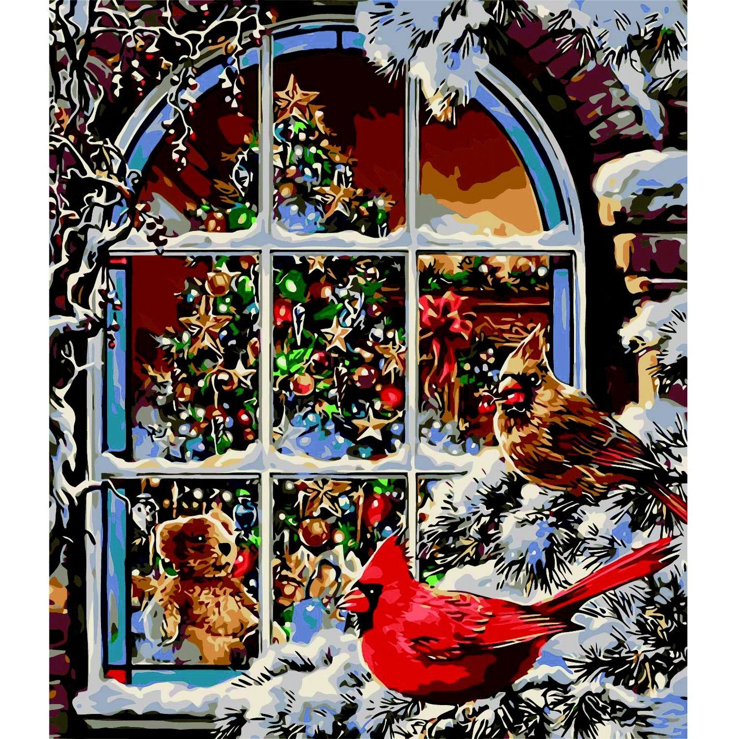 Картина за номерами ZiBi Art Line Вікно у Різдво 40х50 см (ZB.64117) - фото 1