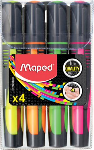 Текстовый маркер Maped Fluo Peps Max, 4 шт. (MP.742947) - фото 1