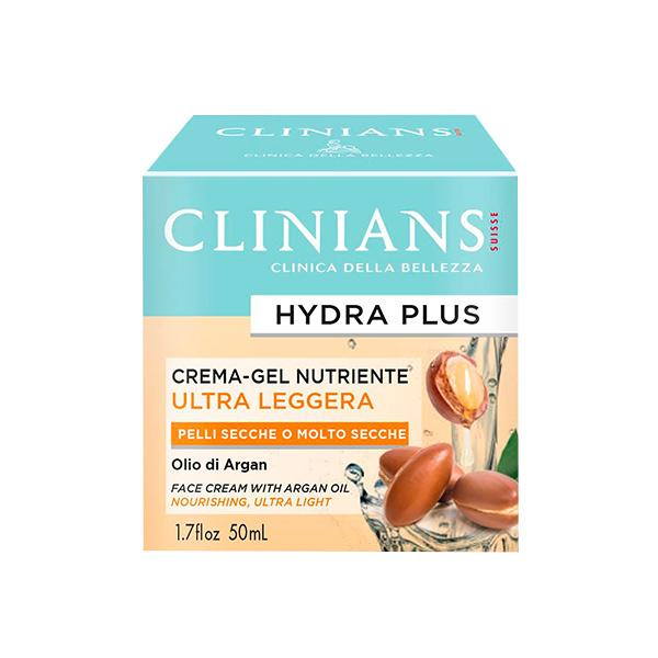 Крем-гель для обличчя живильний ультралегкий Clinians Hydra Plus Argan, 50 мл - фото 1