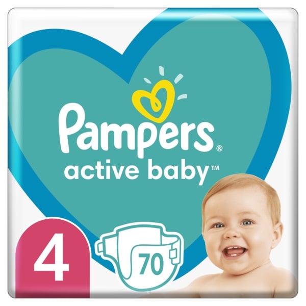 Підгузки Pampers Active Baby 4 (9-14 кг), 70 шт. - фото 1