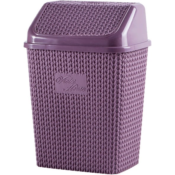 Корзина для мусора Violet House 0026 Виолетта Plum, 10 л, фиолетовая (0026 Виолетта PLUM с/к 10 л) - фото 1