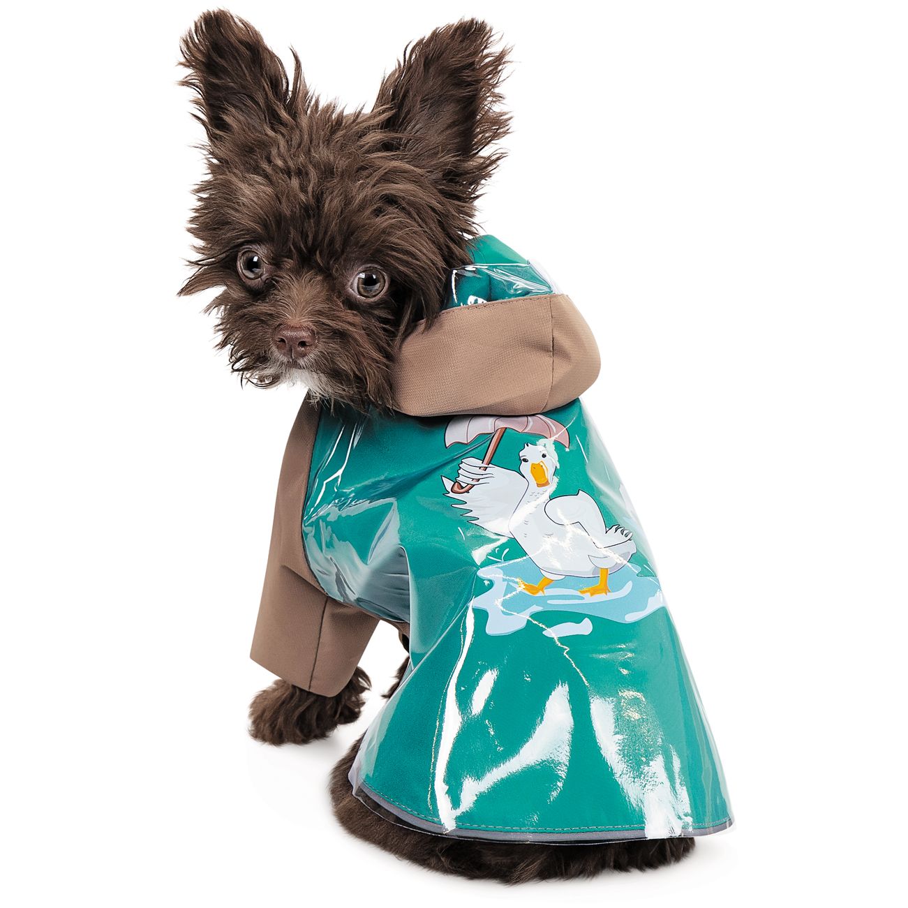 Дождевик для собак Pet Fashion Semmy XS2 морская волна-капучиновый - фото 3