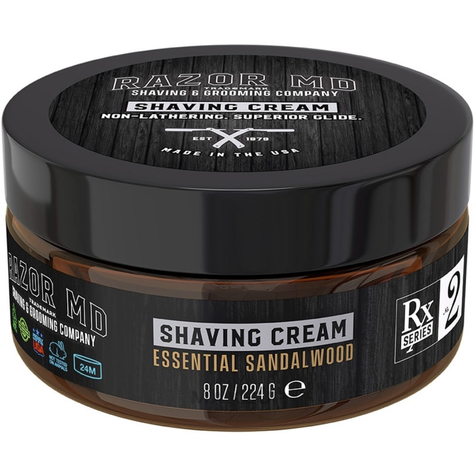 Крем для бритья Razor Shaving Cream Essential Sandalwood с экстрактом сандалового дерева 224 г - фото 1